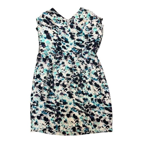NWT BCBG Generation Blue Sleeveless Mini Floral Cocktail Dress Zipper Sz 8 - Picture 6 of 7